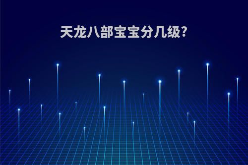 天龙八部宝宝分几级?