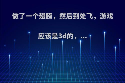 做了一个翅膀，然后到处飞，游戏应该是3d的，...