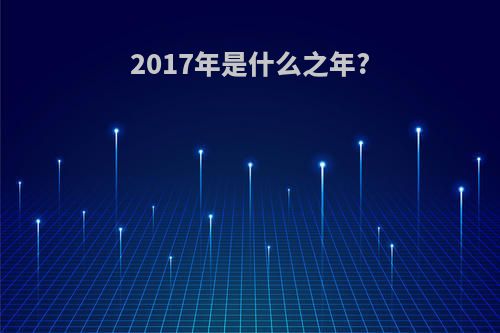 2017年是什么之年?