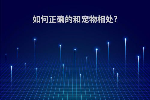 如何正确的和宠物相处?