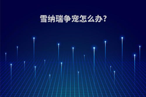 雪纳瑞争宠怎么办?