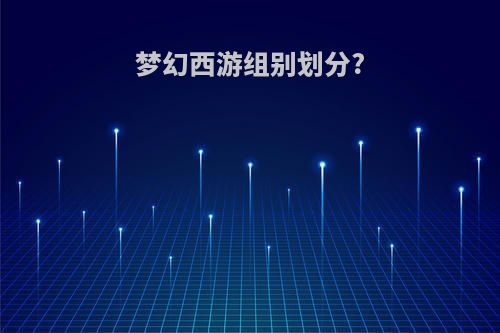 梦幻西游组别划分?
