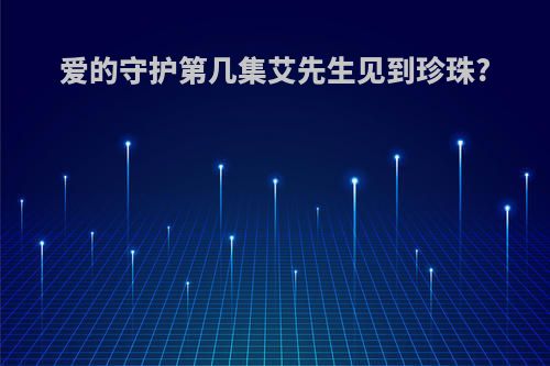 爱的守护第几集艾先生见到珍珠?